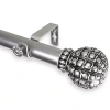 Rod Desyne Pod 1" Adjustable Curtain Rod In Silver