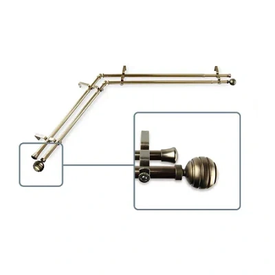 Rod Desyne Poise Corner Double Curtain Rod In Sand