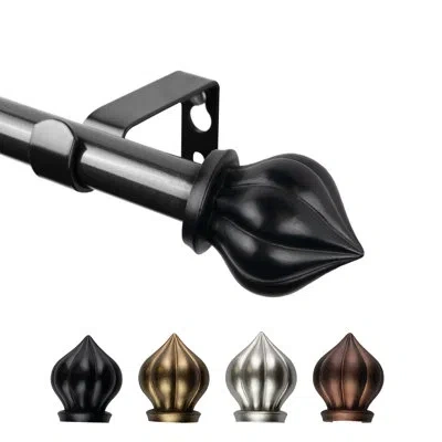 Rod Desyne Primrose Curtain Rod 5/8 Inch Dia In Black