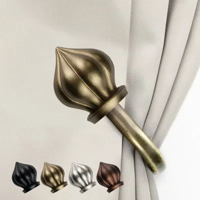 Rod Desyne Primrose Curtain Rod Holdback In Antique Gold