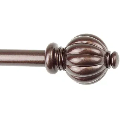 Rod Desyne Pumpkin 5/8" Adjustable Curtain Rod In Red