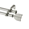 Rod Desyne Quill Double Curtain Rod In Silver
