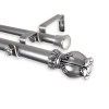 Rod Desyne Regent 1" Adjustable Double Curtain Rod In Silver