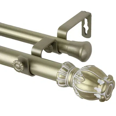 Rod Desyne Regent 1" Adjustable Double Curtain Rod In Yellow