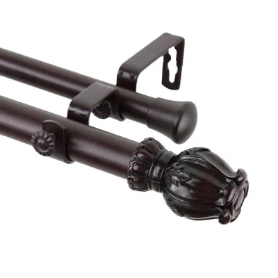 Rod Desyne Regent Double Curtain Rod In Mahogany