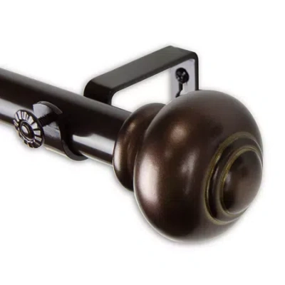 Rod Desyne Rotunda 1 In Adjustable Curtain Rod In Brown