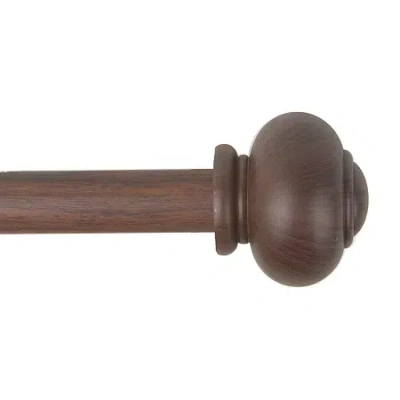 Rod Desyne Rotunda 1 In Adjustable Curtain Rod In Brown
