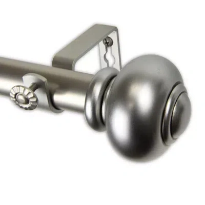Rod Desyne Rotunda 1 In Adjustable Curtain Rod In Silver