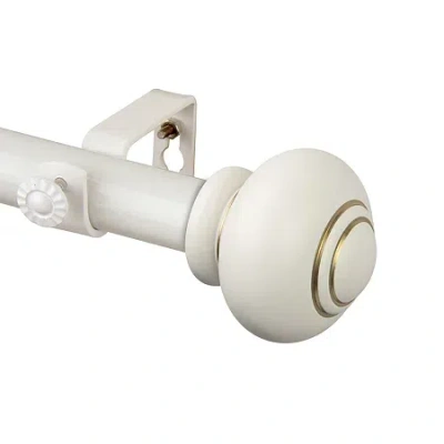 Rod Desyne Rotunda 1 In Adjustable Curtain Rod In White