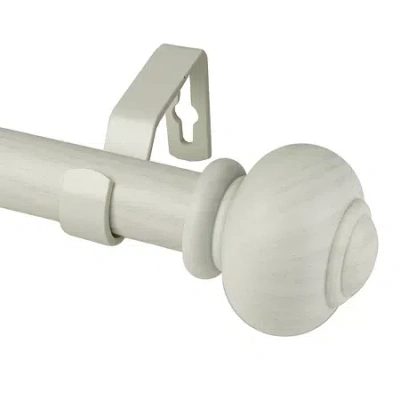 Rod Desyne Rotunda 1 In Adjustable Curtain Rod In White