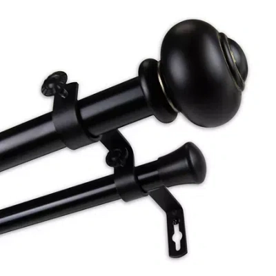 Rod Desyne Rotunda Double Curtain Rod In Black