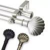 Rod Desyne Scallop Double Curtain Rod In Black