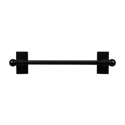 Rod Desyne Self Adhesive 7/16 In Adjustable Curtain Rod In Black