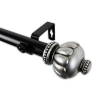 Rod Desyne Selma 1" Adjustable Curtain Rod In Black
