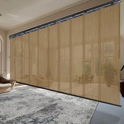 Rod Desyne Semi-sheer Vertical Blind In Black