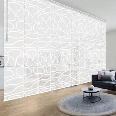 Rod Desyne Semi-sheer Vertical Blind In White