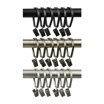 Rod Desyne Set Of 10 1.375" Curtain Pivot Rings In Sand