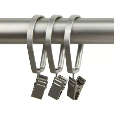 Rod Desyne Set Of 10 1.375" Curtain Pivot Rings In White