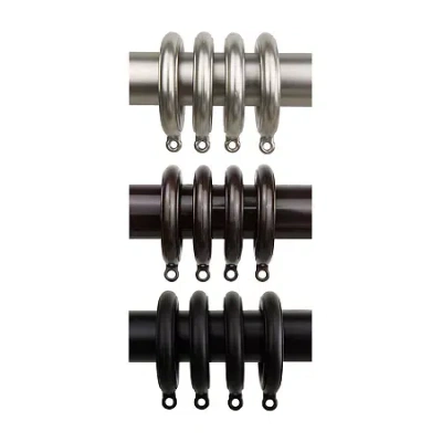 Rod Desyne Set Of 10 1â¾" Decorative Eyelet Rings In Black