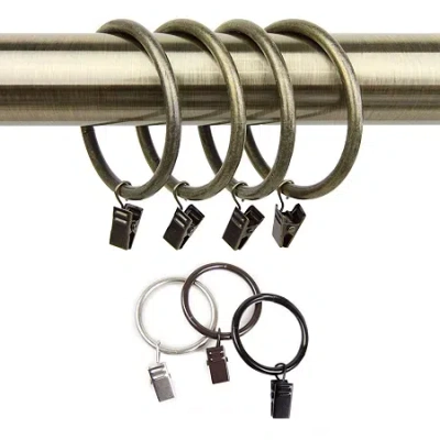 Rod Desyne Set Of 10 Heavy-duty 2â½" Curtain Clip Rings In Black