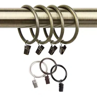 Rod Desyne Set Of 10 Heavy-duty 2â½" Curtain Clip Rings In Brown