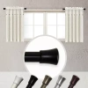 Rod Desyne (set Of 2) Basic 5/8 In Adjustable Side Curtain Rod In Black