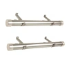 Rod Desyne (set Of 2) Basic Side 1 1/2 In Adjustable Curtain Rod In Silver