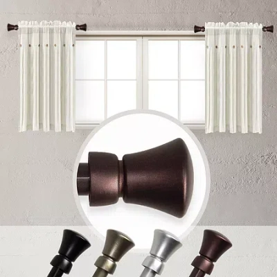 Rod Desyne (set Of 2) Cora 5/8 In Adjustable Side Curtain Rod In Brown