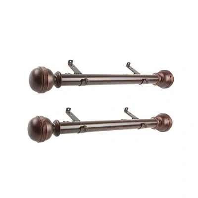 Rod Desyne (set Of 2) Jovian 1 1/2 In Curtain Rod In Brown