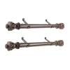 Rod Desyne (set Of 2) Lattice Side 1 1/2 In Curtain Rod In Brown
