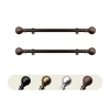 Rod Desyne (set Of 2) Luna 5/8 In Adjustable Side Curtain Rod In Brown