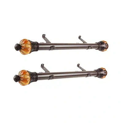 Rod Desyne (set Of 2) Royal 1 1/2 In Curtain Rod In Brown