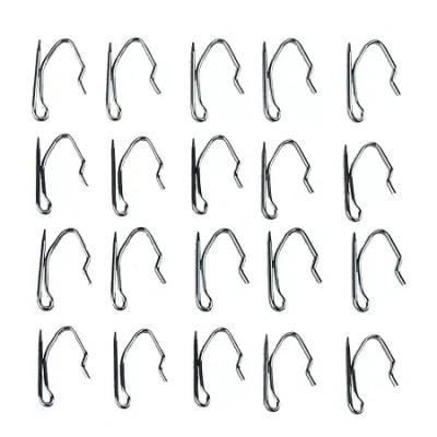 Rod Desyne Set Of 20 Curtain Pin Hooks In Black