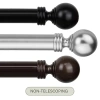 Rod Desyne Sphere 1 1/2 In Curtain Rod In Black