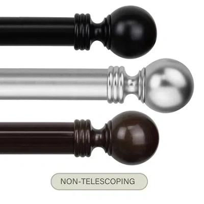 Rod Desyne Sphere 1 1/2 In Curtain Rod In Brown