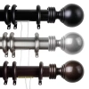 Rod Desyne Sphere Traverse Adjustable Curtain Rod In Brown