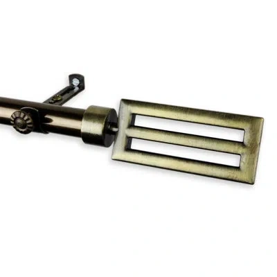 Rod Desyne Sterling Single Curtain Rod In Antique Brass