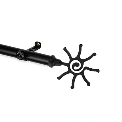 Rod Desyne Sun 3/4 In Adjustable Curtain Rod In Black