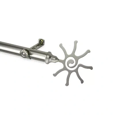 Rod Desyne Sun 3/4 In Adjustable Curtain Rod In Silver