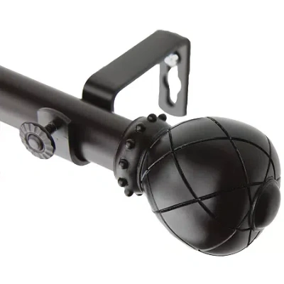 Rod Desyne Supreme 1" Adjustable Curtain Rod In Brown