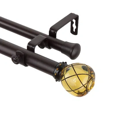 Rod Desyne Supreme Double Curtain Rod In Clear Champagne