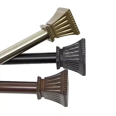 Rod Desyne Trumpet 13/16 In Adjustable Curtain Rod In Brown