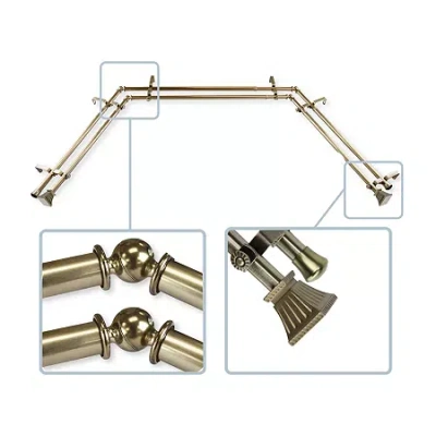 Rod Desyne Trumpet Bay Window Rod In Brown