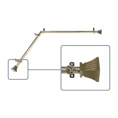 Rod Desyne Trumpet Corner Window 3/4 In Curtain Rod In Brown