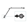 Rod Desyne Twist Corner 13/16 In Adjustable Curtain Rod In Black