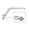 Rod Desyne Twist Corner Double Curtain Rod In Silver