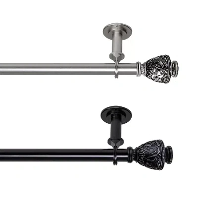 Rod Desyne Veda Ceiling Curtain Rod In Silver