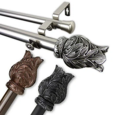 Rod Desyne Verda Double Curtain Rod In Silver