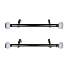 Rod Desyne Vernon 1 In Adjustable Side Curtain Rod In Black