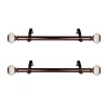 Rod Desyne Vernon 1 In Adjustable Side Curtain Rod In Brown